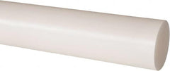 Made in USA - 1' Long, 1-7/8" Diam, Nylon 6/6 Plastic Rod - Natural (Color) - Exact Tooling