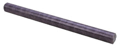 Made in USA - 4' Long, 1-1/4" Diam, Nylon 6/6 (MDS-Filled) Plastic Rod - Black - Exact Tooling