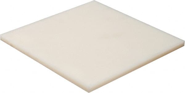 Made in USA - 1/2" Thick x 12" Wide x 1' Long, Nylon 6/6 Sheet - Natural - Exact Tooling