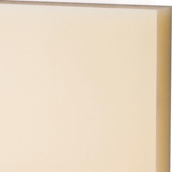 Made in USA - 1" Thick x 24" Wide x 2' Long, Nylon 6/6 Sheet - Natural - Exact Tooling