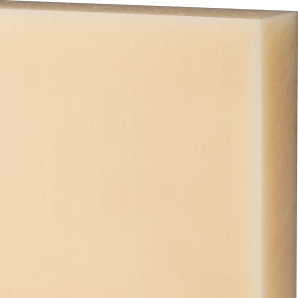 Made in USA - 1-1/2" Thick x 24" Wide x 2' Long, Nylon 6/6 Sheet - Natural - Exact Tooling