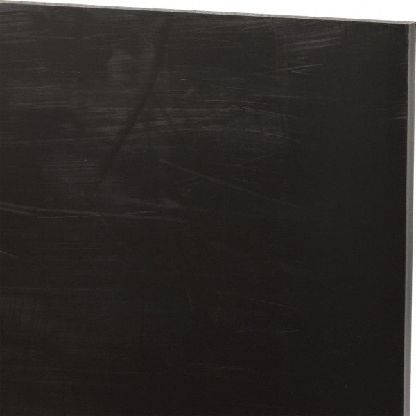 Made in USA - 1/4" Thick x 12" Wide x 2' Long, Nylon 6/6 (MDS-Filled) Sheet - Black - Exact Tooling