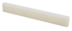 Made in USA - 4 Ft. Long x 1-1/2 Inch Wide x 3/4 Inch High, Nylon, Rectangular Plastic Bar - Natural - Exact Tooling