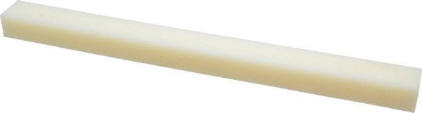 Made in USA - 1 Ft. Long x 1 Inch Wide x 3/4 Inch High, Nylon, Rectangular Plastic Bar - Natural - Exact Tooling