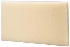 Made in USA - 4 Ft. Long x 4 Inch Wide x 1 Inch High, Nylon, Rectangular Plastic Bar - Natural - Exact Tooling