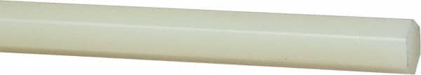 Made in USA - 4' x 3/8" Natural (Color) Nylon 6/6 Hexagonal Bar - Exact Tooling
