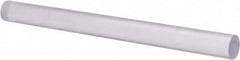 Made in USA - 1' Long, 1" Diam, Polycarbonate Plastic Rod - Clear - Exact Tooling