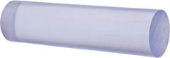 Made in USA - 1' Long, 3" Diam, Polycarbonate Plastic Rod - Clear - Exact Tooling