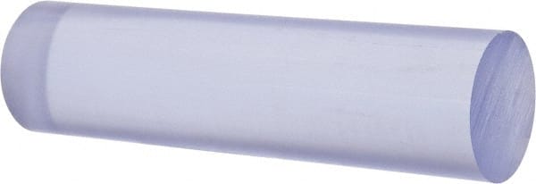 Made in USA - 4' Long, 2-1/4" Diam, Polycarbonate Plastic Rod - Clear - Exact Tooling