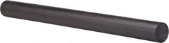 Made in USA - 1' Long, 1-1/2" Diam, Polycarbonate Plastic Rod - Black - Exact Tooling