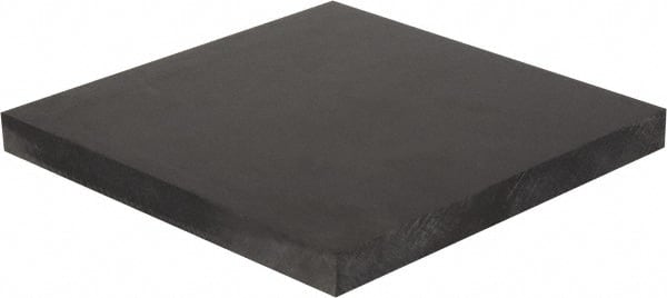 Made in USA - 1" Thick x 24" Wide x 2' Long, Polycarbonate Sheet - Black - Exact Tooling