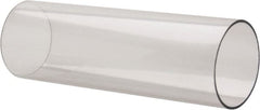 Made in USA - 6 Inch Outside Diameter x 2 Ft. Long, Plastic Round Tube - Polycarbonate - Exact Tooling
