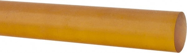 Made in USA - 4' Long, 1/2" Diam, Polyetherimide (PEI) Plastic Rod - Natural (Color) - Exact Tooling
