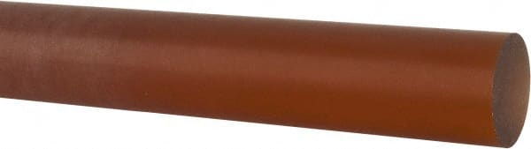 Made in USA - 1' Long, 1-1/2" Diam, Polyetherimide (PEI) Plastic Rod - Natural (Color) - Exact Tooling