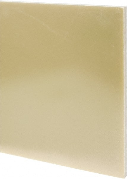 Made in USA - 1/2" Thick x 24" Wide x 3' Long, Epoxyglass Laminate (G10/F4) Sheet - Mustard Yellow, ±0.036 Tolerance - Exact Tooling