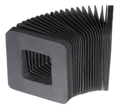 Made in USA - 0.02 Inch Thick, Polyester Square Flexible Bellows - 6 x 6 Inch Inside Square - Exact Tooling