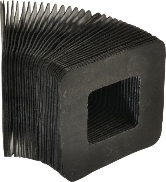 Made in USA - 0.02 Inch Thick, Polyester Square Flexible Bellows - 2 x 2 Inch Inside Square - Exact Tooling