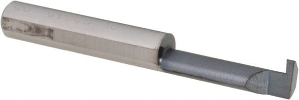Scientific Cutting Tools - 0.063" Groove Width, 0.312" Min Hole Diam, 1" Max Hole Depth, Retaining Ring Grooving Tool - 0.11" Projection, 1-1/2" Shank Length, 2-1/2" OAL, Solid Carbide, AlTiN+ Finish - Exact Tooling