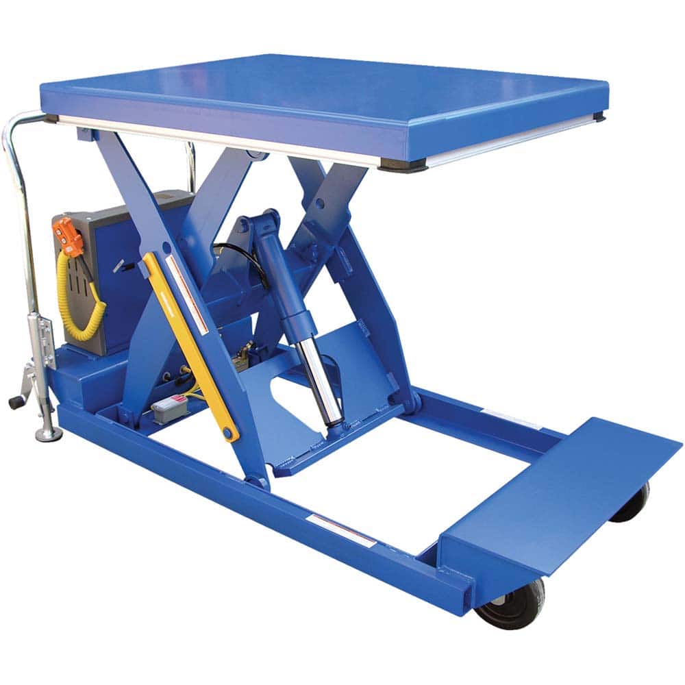 Vestil - Lifting Tables; Type: Scissor Lift ; Lift Style: Scissor ; Style: Portable Battery-Operated ; Load Capacity (Lb.): 2000.000 ; Minimum Height (Inch): 10 ; Lift Height (Inch): 46 - Exact Tooling