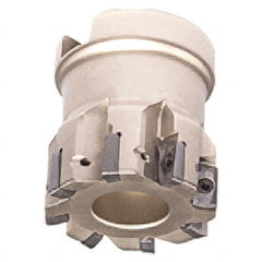 Iscar - 8 Inserts, 40mm Cut Diam, 22mm Arbor Diam, 7.7mm Max Depth of Cut, Indexable Square-Shoulder Face Mill - 0/90° Lead Angle, 40mm High, HP AN.. 0702.. Insert Compatibility, Series Heliplus - Exact Tooling