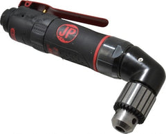 PRO-SOURCE - 3/8" Reversible Keyed Chuck - Right Angle Handle, 1,400 RPM, 4 CFM, 0.35 hp, 90 psi - Exact Tooling