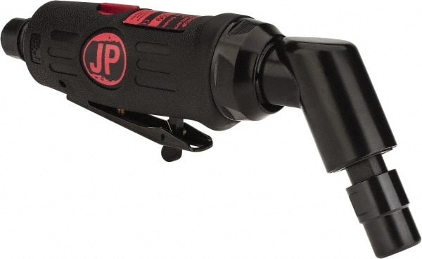 PRO-SOURCE - 1/4" Collet, Angle Handle, Air Angle Die Grinder - 20,000 RPM, Rear Exhaust, 4 CFM, 0.3 hp, 90 psi, 1/4 NPT Inlet - Exact Tooling