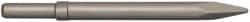 PRO-SOURCE - 10.2" OAL, Moil Point Chisel - Round Shank, Alloy Steel - Exact Tooling