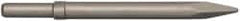 PRO-SOURCE - 10.2" OAL, Moil Point Chisel - Round Shank, Alloy Steel - Exact Tooling
