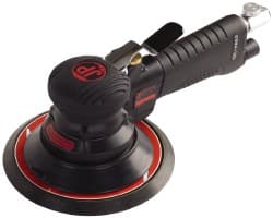 PRO-SOURCE - 12,000 OPM, 3 CFM Air Consumption, Right Angle Air Orbital Sander - Round Pad, 1/4 NPT Inlet - Exact Tooling