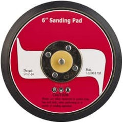 PRO-SOURCE - 6" Diam Hook & Loop Disc Backing Pad - 5/16" Shank Diam, 12,000 RPM - Exact Tooling