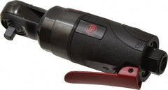 PRO-SOURCE - 1/4" Drive, 350 RPM, 30 Ft/Lb Torque Ratchet Wrench - Inline Handle, 4 CFM, 90 psi, 1/4" NPT Inlet - Exact Tooling