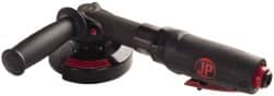 PRO-SOURCE - 4" Wheel Diam, 12,000 RPM, Pneumatic Angle & Disc Grinder - 3/8-24 Spindle, 4 CFM, Rear Exhaust - Exact Tooling