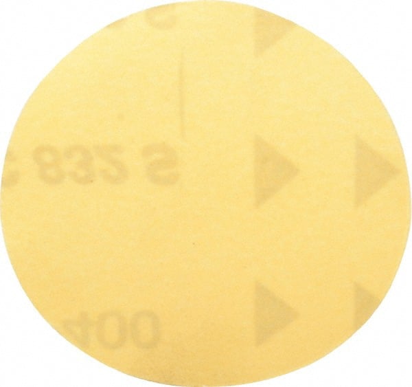 PRO-SOURCE - 3" Diam, 400 Grit, Aluminum Oxide Hook & Loop Disc - Extra Fine Grade, Coated, - Exact Tooling