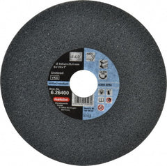 Metabo - 6" Medium Grade Zirconia Alumina Deburring Disc - 1" Center Hole, Spindle Mount Connection, Black - Exact Tooling