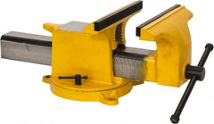 Gibraltar - 10" Jaw Width x 10" Jaw Opening Capacity, 4" Throat Depth, Bench & Pipe Combination Vise - 7/8 to 2-5/8" Pipe Capacity, Swivel Base, Bolt Down Attachment, Steel - Exact Tooling
