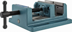 Wilton - 4" Jaw Opening Capacity x 1-1/2" Throat Depth, Horizontal Drill Press Vise - 4" Wide x 1-1/2" High Jaw, Stationary Base, Standard Speed, 6" OAL x 2.88" Overall Height, Cast Iron - Exact Tooling