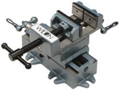 Wilton - 5" Jaw Opening Capacity x 1-1/2" Throat Depth, Horizontal Drill Press Vise - 5" Wide x 1-1/2" High Jaw, Cross Slide Base, Standard Speed, 8-1/2" OAL x 6" Overall Height, Cast Iron - Exact Tooling
