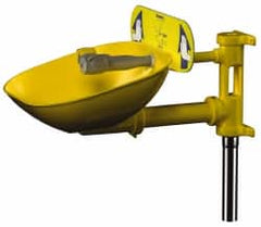 Bradley - Wall Mount, Plastic Bowl, Eyewash Station - 1/2" Inlet, 30 psi Flow, 0.4 GPM Flow Rate - Exact Tooling