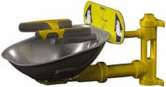 Bradley - Wall Mount, Stainless Steel Bowl, Eye & Face Wash Station - 1/2" Inlet, 30 psi Flow, 3 GPM Flow Rate - Exact Tooling