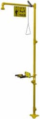 Bradley - 1-1/4" Inlet, 26 GPM shower Flow, Drench shower, Eye & Face Wash Station - No Bowl, Triangular Pull Rod & Push Flag Activated, Galvanized Steel Pipe, Plastic Shower Head, Corrosion Resistant, Top or Mid Supply - Exact Tooling