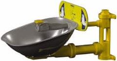 Bradley - Wall Mount, Plastic Bowl, Eye & Face Wash Station - 1/2" Inlet, 30 psi Flow, 3 GPM Flow Rate - Exact Tooling