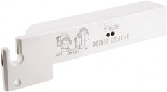 Iscar - TGBH, External, Right Hand, 0.98" Max Depth of Cut, 0.315" Max Groove Width, Indexable Grooving Tool Holder - TAG N 8..C/W/M, TAGB/TAGBA 8.. Insert Compatibility, 1" Shank Height, 1" Shank Width, 5.9" OAL, Through Coolant - Exact Tooling
