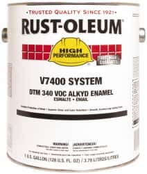 Rust-Oleum - 1 Gal White High Gloss Finish Alkyd Enamel Paint - 230 to 425 Sq Ft per Gal, Interior/Exterior, Direct to Metal, <340 gL VOC Compliance - Exact Tooling