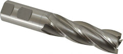 OSG - 1", 3" LOC, 1" Shank Diam, 5-1/2" OAL, 4 Flute, Cobalt Square End Mill - Single End, Uncoated, Spiral Flute, 30° Helix, Right Hand Cut, Right Hand Flute, Series 547 - Exact Tooling