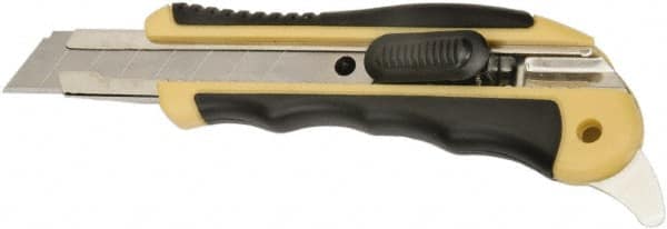 Ability One - Snap Utility Knife - 5-5/8" Steel Blade, Yellow Steel Handle - Exact Tooling