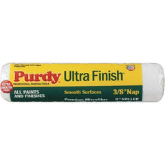 Purdy - 3/8" Nap, 9" Wide Paint General Purpose Roller Cover - Semi-Smooth Texture, Microfiber - Exact Tooling