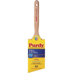 Purdy - 3" Angled Nylon/Polyester General Purpose Paint Brush - 3-7/16" Bristle Length, 7-1/4" Wood Fluted Handle - Exact Tooling