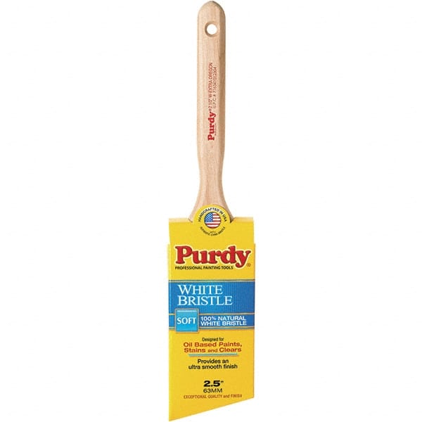 Purdy - 2-1/2" Angled Hog General Purpose Paint Brush - 2-7/8" Bristle Length, 7-1/4" Wood Fluted Handle - Exact Tooling