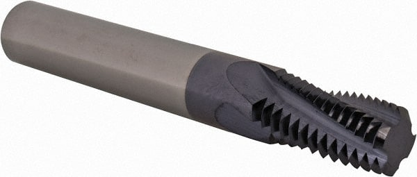 Allied Machine and Engineering - 1/2-14, 3/4-14 Internal/External 4-Flute Solid Carbide Helical Flute Thread Mill - Exact Tooling