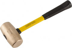 Ampco - 6 Lb Head Mallet - 15" OAL, 15" Long Fiberglass Handle with Grip - Exact Tooling